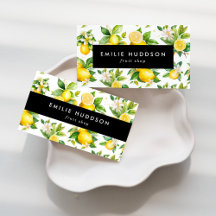 Pattern Of Lemons Business Cards Collection