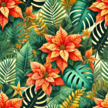 Vibrant Tropical Poinsettia Personalized Gifts