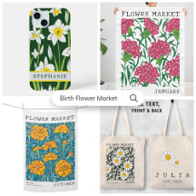 Birth Month Flower Market Art & Gifts