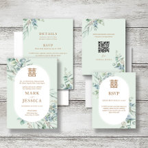 Eucalyptus Chinese Wedding Set ( Soft Green)