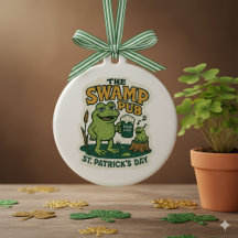 Funny Green Frog St. Patrick's Day