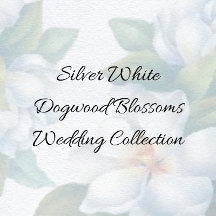 Silver White Dogwood Blossoms