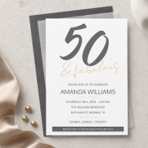 Modern 50 and Fabulous Birthday 