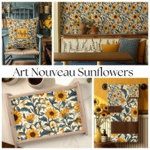 Art Nouveau Sunflowers
