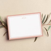 Blush Pink Two Border Monogram