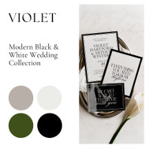 Violet • Modern Black & White Wedding Collection
