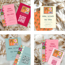 Seaside Soiree Modern Cute Trendy Bridal Shower