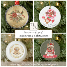 Personalized Non-Photo Christmas Ornaments