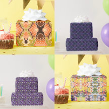 Wrapping Paper Rolls With Boho Shabby Chic Designs
