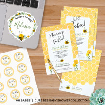 Bumble Bees 🐝Baby Shower Invitations + Party Good