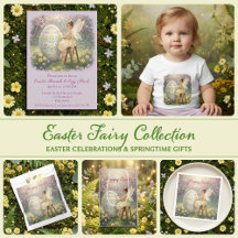 Easter Fairy Painting an Egg Spring Collection
