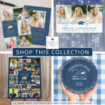 Blue Graduation Stationery and Party Supplies