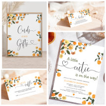 Citrus Orange Botanical Baby Shower