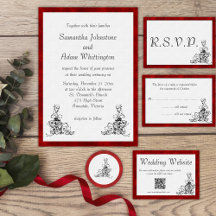 Scarlet Velvet Elegance Vintage Wedding Suite