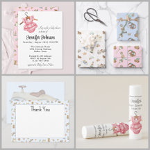 Vintage Toy Patterns || Blue-Pink Baby Shower