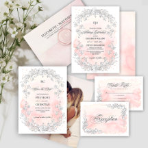 SKETCHED FLOWERS WATERCOLOR WEDDING SUITE