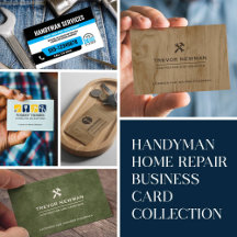 Handyman Plumber Construction Business Cards