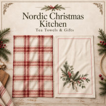 Nordic Christmas Kitchen   Tea Towels & Gifts