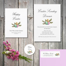 Happy Easter Decorative Eggs Holiday Celebration