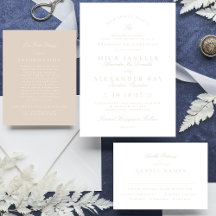 Formal Blush Classic Elegant Calligraphy Wedding