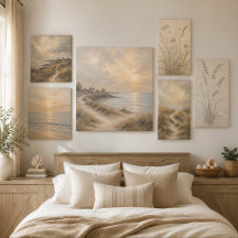 Painterly Coastal Countryside Wall Art