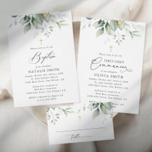 Greenery Baptism/First Communion Collection