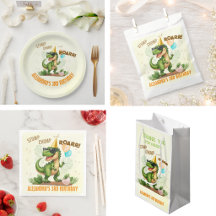 Cool Dinosaur Roar Green Birthday - Collection