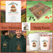 Fun Retro Mushroom Family Reunion Collection
