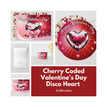 Disco Heart Valentine's Day Cards