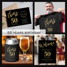 Cheers to 50 years milestone birthday collection
