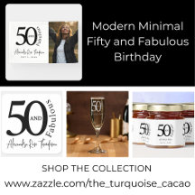 Modern Minimal Fifty and Fabulous Birthday
