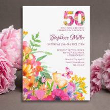50th Birthday Floral Butterfly Party
