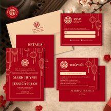 Trilingual Vietnamese Chinese Lantern Wedding