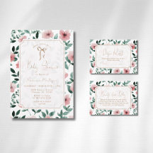 Romantic Blush Green Floral