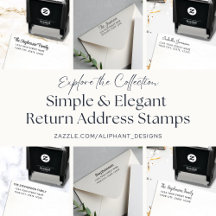 Simple & Elegant Return Address Stamps