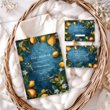 Citrus Blossom Blue Baby Shower