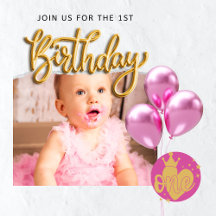 Baby's First Birthday Bash - Invitation Suite