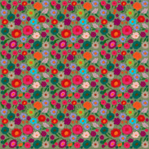 Vintage Floral Boho Bright Colorful Design