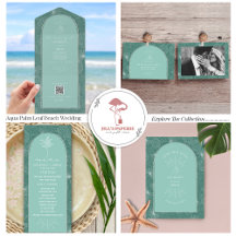 Aqua Palm Leaf Beach Wedding