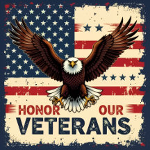 Patriotic American Eagle Honor Our Veterans