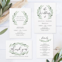 Watercolor Olive Branch Wreath Collection         