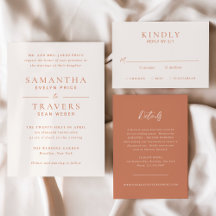 Traditional Elegant Wedding Invitation Suite