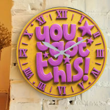 Inspirational Quote Wall Clocks – Positive Vibe