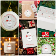 Button Snowman Season's Greetings