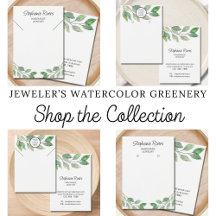 Jeweler's Watercolor Greenery Collection.