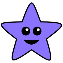 Purple Happy Stars