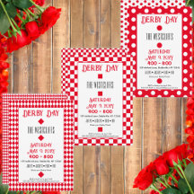 Fun Jockey Silk Prints Derby Party Invitations