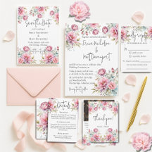 Blushing Peony Collection - Romantic Wedding Suite