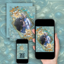 Light Blue-Palette on a Bronze Gold Barogue design