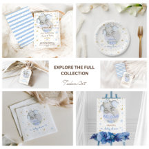 Blue Elephant Baby Boy Shower